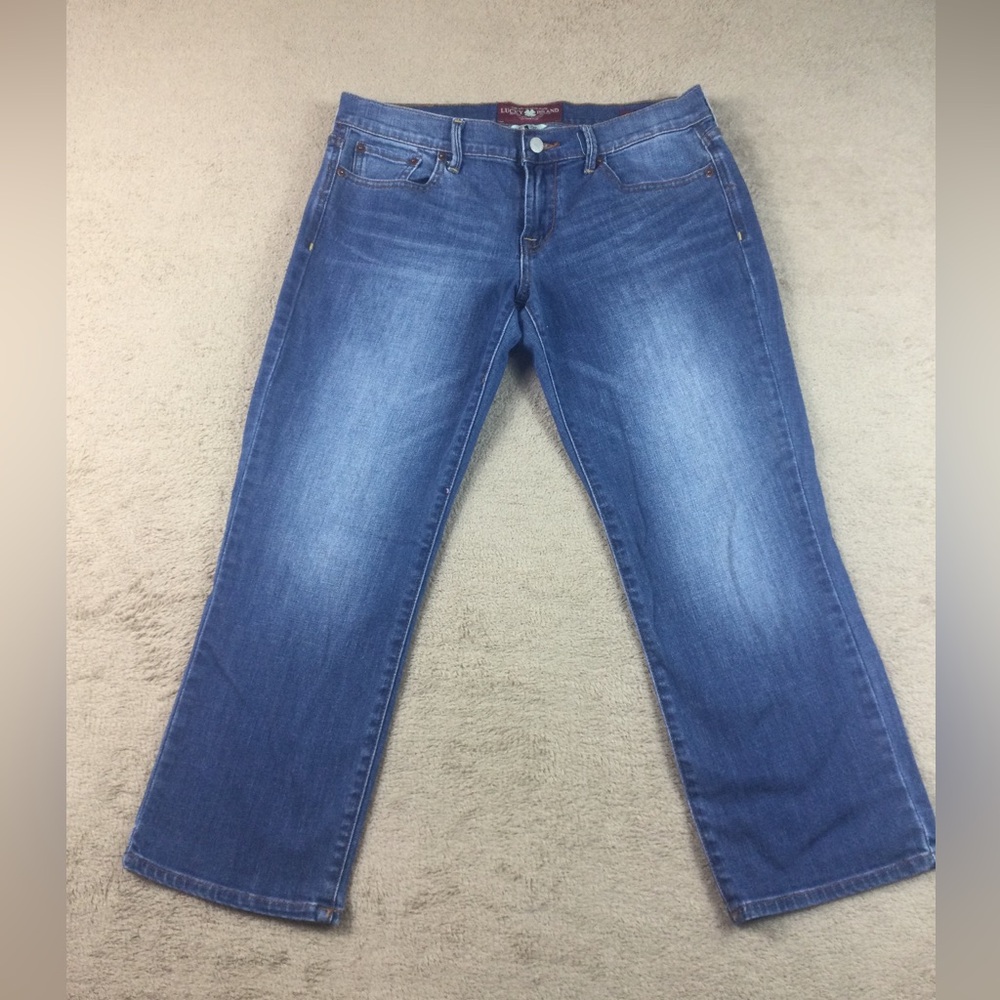 Womens Lucky Brand sweet n crop jeans size 6/28 medium wash